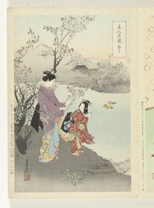 Bewunderung der Pflaumenblüte von Ogata Gekko