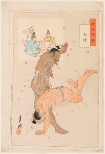 Sumo-Ringerkampf von Ogata Gekko
