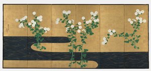 Chrysanthemen an einem Bach von Ogata Korin