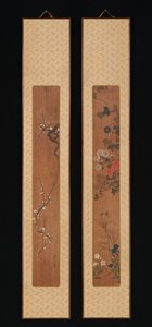 Blumen des Frühlings und Herbstes, kurz nach 1701 von Ogata Korin