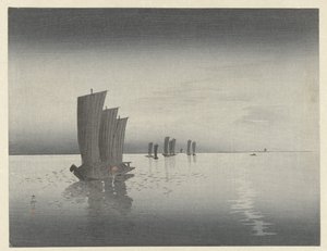 Fischerboote von Ohara Koson