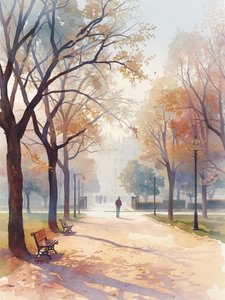 Herbstlicher Parkweg