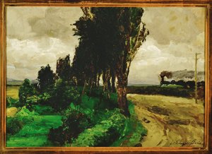 Eisenbahn in der Landschaft von Olga Wisinger Florian