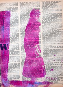 Nachrichten, 2022 (Mischtechnik auf Magazinpapier) von Olivia Gozzano