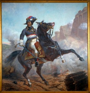 Reiterporträt von General Alexandre Davy Dumas, Vater von Alexandre Dumas. Gemälde von Olivier Pichat von Olivier Pichat