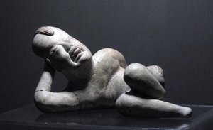 Liegende Olmeken-Babygesichtsfigur, Villa Nueva von Olmec