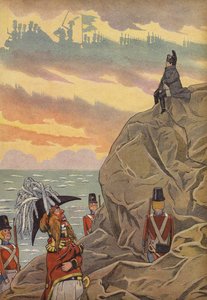 Napoleon auf St. Helena, bewacht von den Briten