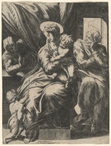 Heilige Familie mit der heiligen Elisabeth und dem jungen Johannes dem Täufer