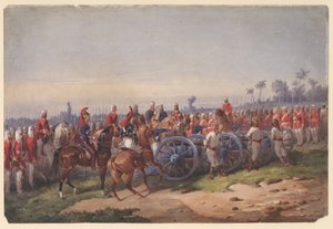 Blasen aus einer Kanone, 1858
