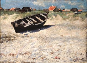 Boot am Südstrand von Skagen von Oscar Gustaf Bjorck