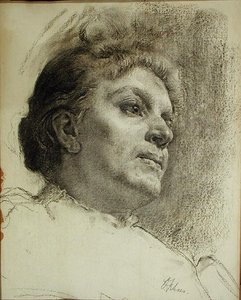 Kopf einer Frau von Oscar Fehrer