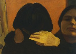 Isa im Spiegel (Die Frau des Künstlers) von Oscar Ghiglia