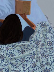 Gemütliches Lesen im Bett