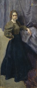 Porträt der Malerin Yelizaveta Martynova 1868-1905, 1896