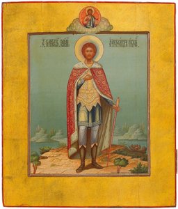 Heiliger Alexander Newski, 19. Jahrhundert von Osip Semionovich Chirikov