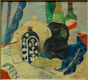 Stillleben mit Suppenterrine, Südfrankreich von Oskar Moll