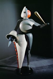 Der Abstrakte, Figurine aus dem Triadischen Ballett, erstmals aufgeführt im Landestheater Stuttgart von Oskar Schlemmer