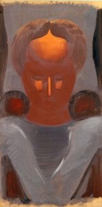 Kopf mit beleuchteter Stirn von Oskar Schlemmer
