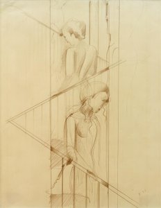 Treppenszene von Oskar Schlemmer