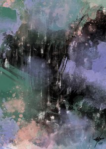 Dunkles Atmosphärisches Abstrakt von Osvaldo Russo