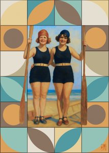 Vintage Strandpaddler von Osvaldo Russo