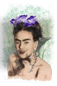 Frau mit Blumenkrone von Osvaldo Russo