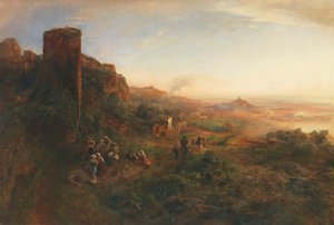 Abendstimmung in den Albaner Bergen von Oswald Achenbach