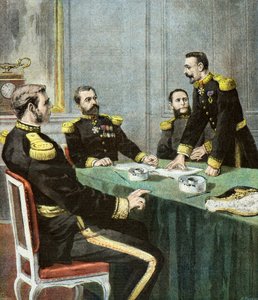 Admiral Gervais vor dem Untersuchungsausschuss von Oswaldo Tofani