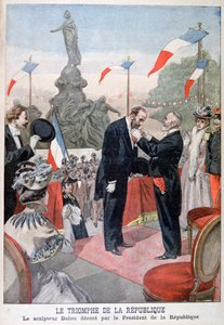 Jules Dalou wird von Emile Loubet mit der Medaille der Ehrenlegion ausgezeichnet, 1899 von Oswaldo Tofani