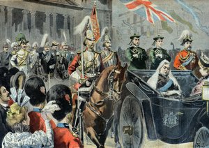 Diamantenes Jubiläum von Königin Victoria, der Festzug in den Straßen Londons 1897