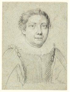 Porträt einer Frau, Halbfigur nach rechts gewandt von Ottavio Mario Leoni