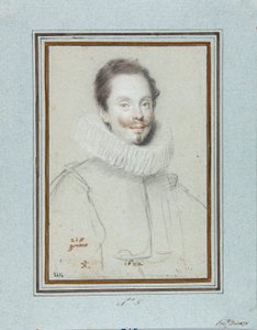 Porträt des Marquis Paris Pinelli. Zeichnung von Ottavio Leoni, 17. Jahrhundert, Genua, Musei di Strada Nuova, Fondo Disegni, inv 2414