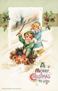 Amerikanische Weihnachtskarte von Ottmar the Elder Elliger