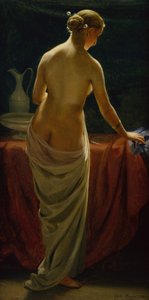 Eine nackte Dame bei ihrer Toilette von Otto Bache