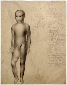 Stehender Knabenakt. Studie zur Algrafie von 1923