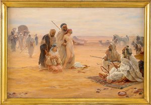 Der Sklavenmarkt - Gemälde von Otto Pilny (1866-1936), Öl auf Leinwand 1910 (80x120cm) - Privatbesitz von Otto Pilny