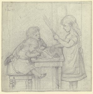 Gespielte Schulszene von Otto Scholderer