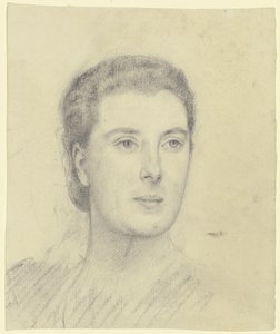 Bildnis einer Dame (Margret Freebody?) von Otto Scholderer