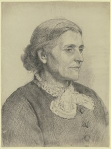 Bildnis einer älteren Dame nach rechts von Otto Scholderer