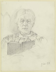 Luise Scholderer beim Lesen