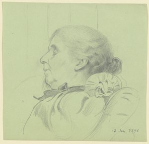 Die schlafende Luise Scholderer von Otto Scholderer