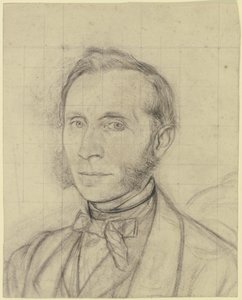 Porträt eines Mannes mit Backenbart von Otto Scholderer