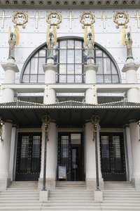 Am Steinhof Kirche (Kirche Leopold) entworfen von Otto Wagner, Wien, Österreich