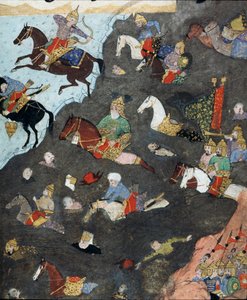 Osmanisches Reich: Die Armee von Sultan Murad III. (1546-1595) überquert einen Fluss