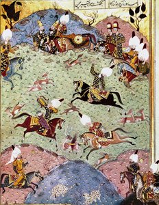 Der osmanische Kaiser Suleiman I. der Prächtige auf der Jagd