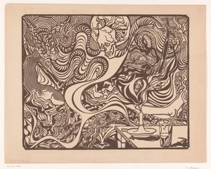 Ohne Titel (Symbolistische halluzinatorische Szene) von P.C. Hamburg (possibly)