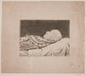 Friedrich VI. auf dem Totenbett von P.C. Skovgaard