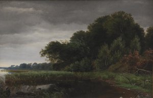 Aufklarendes Wetter nach einem Regenschauer bei Gurre See von P.C. Skovgaard
