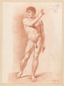 Stehender männlicher Akt, von vorne gesehen (1. Preis 1815) von P. Luypen