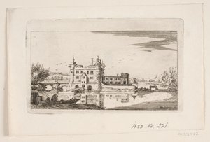 Schloss umgeben von Wassergraben